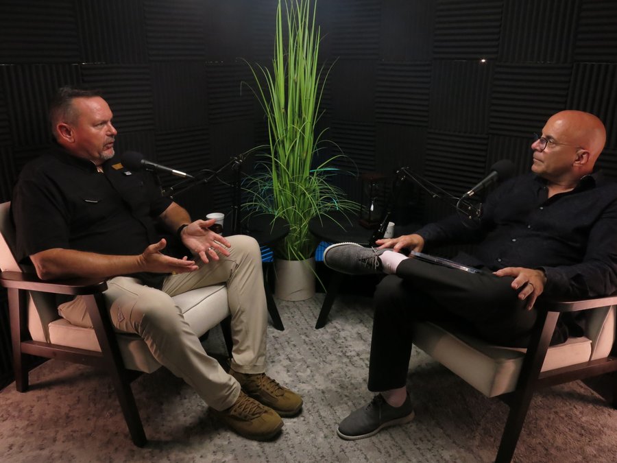 Robert DiLella and Keith Laakkonen in the podcast studio